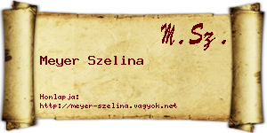 Meyer Szelina névjegykártya